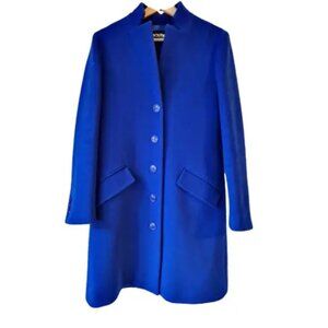 Vintage Boutique Moschino Cobalt Blue Women's Peacoat, Gently Pre-loved